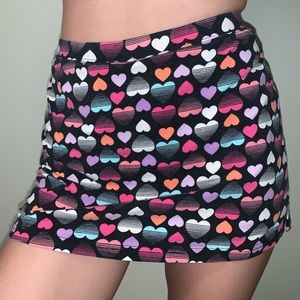 Retro Hearts Mini Skirt bodycon Style